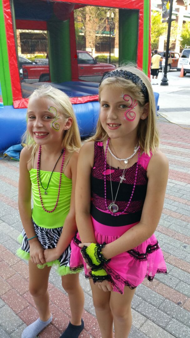 Two Girls With Face Paint