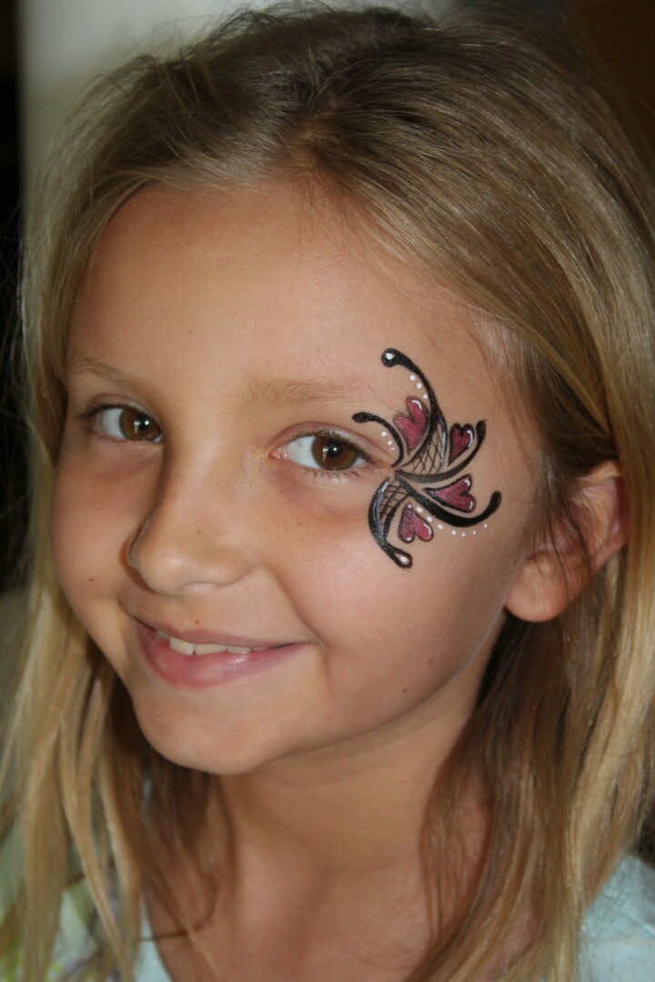 A Small Face Paint on a Girl
